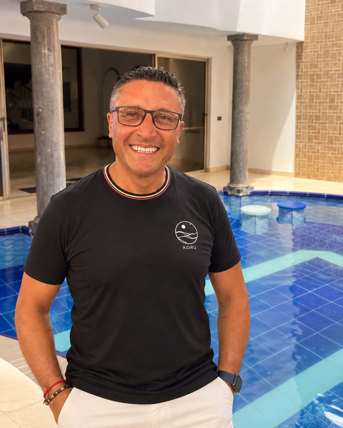 Retrato de Andrés Díaz, hidroterapeuta y cofundador de KORU