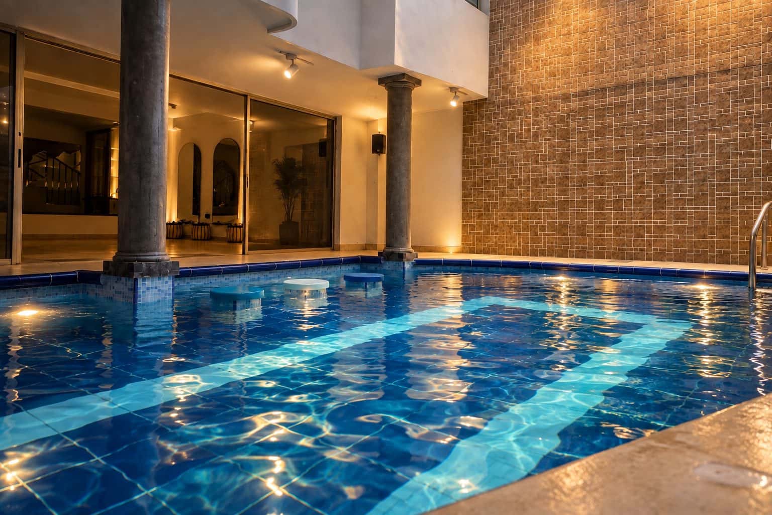 Piscina terapéutica de KORU con luz cálida